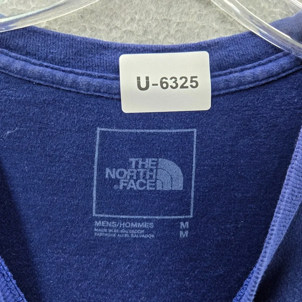 The North Face Men Shirt Medium Blue Magnolia Half Dome Logo Short Sleeve Tee‎